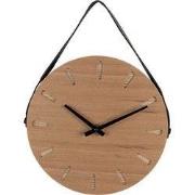 Clayre & Eef Wandklok Ø 30 cm Bruin MDF