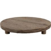 Clayre & Eef Plantentafeltje Ø 33x6 cm Bruin Hout