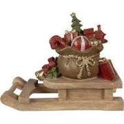 Clayre & Eef Beeld Slee 38x16x29 cm Bruin Polyresin