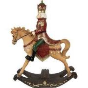 Clayre & Eef Beeld Hobbelpaard 22x9x29 cm Bruin Kunststof