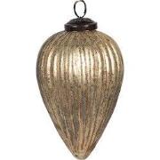 Clayre & Eef Kerstbal Ø 9x14 cm Goudkleurig Glas