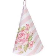 Clayre & Eef Theedoek Ø 80 cm Roze Katoen Rozen