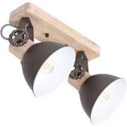 Mexlite - spot - Gearwood - antraciet - metaal rubber wood - opbouwspo...
