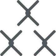 Krumble Opvouwbare siliconen pannenonderzetter - Antraciet - Set van 3