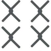 Krumble Opvouwbare siliconen pannenonderzetter - Antraciet - Set van 4