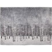 Clayre & Eef Plaid 130x170 cm Grijs Polyester Boom