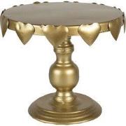 Clayre & Eef Taartplateau op Voet Ø 26x22 cm Goudkleurig IJzer