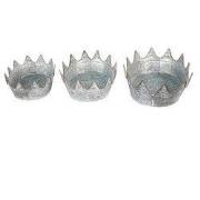 Clayre & Eef Planthouder set van 3 Grijs Metaal