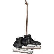 Clayre & Eef Kersthanger Schaatsen 10x4x6 cm Zwart Polyresin