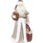 Clayre & Eef Beeld Kerstman 31 cm Grijs Polyresin