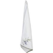 Clayre & Eef Theedoek 50x70 cm Wit Katoen Olijven