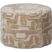 WOOOD Yago Poef - Polyester - Naturel - 43x60x60