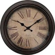 Clayre & Eef Wandklok Ø 29x5 cm Bruin Kunststof