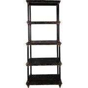 Clayre & Eef Boekenkast 80x40x210 cm Zwart Hout