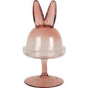 Clayre & Eef Stolp Ø 12x23 cm Roze Glas Konijn