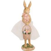 Clayre & Eef Beeld Konijn 21 cm Bruin Polyresin