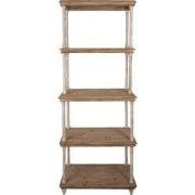 Clayre & Eef Boekenkast 80x40x210 cm Bruin Hout