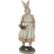 Clayre & Eef Beeld Konijn 25 cm Bruin Groen Polyresin