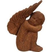 Clayre & Eef Decoratie Beeld Engel 15 cm Bruin Polyresin