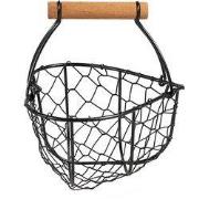 Clayre & Eef Opbergmand 17x17x19 cm Zwart Metaal