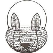 Clayre & Eef Opbergmand Ø 20x12 cm Bruin Metaal Konijn