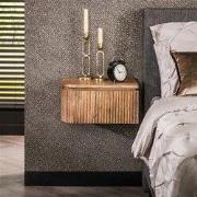 Hoyz Collection - Nachtkastje Wave L+R Afgerond - Massief Mango Nature...