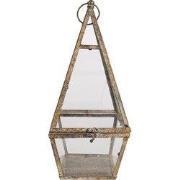 Clayre & Eef Lantaarn 19x19x45 cm Bruin Metaal