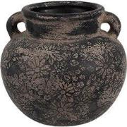 Clayre & Eef Bloempot Ø 16x14 cm Grijs Keramiek