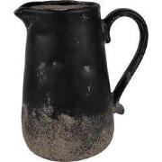 Clayre & Eef Decoratie Kan 21x15x22 cm Zwart Bruin Keramiek