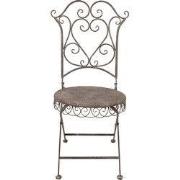 Clayre & Eef Tuinstoel 49x49x95 cm Bruin Metaal