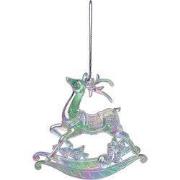 Clayre & Eef Kerstdecoratie Rendier 11 cm Zilverkleurig Kunststof