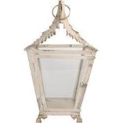 Clayre & Eef Lantaarn 26x26x47 cm Beige Metaal