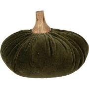 Clayre & Eef Decoratie Pompoen Groen Polyester