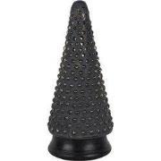 Clayre & Eef Kerstdecoratie Kerstboom Ø 14x31 cm Grijs Goudkleurig Gla...