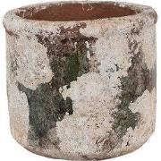 Clayre & Eef Bloempot Ø 17x15 cm Beige Groen Terracotta