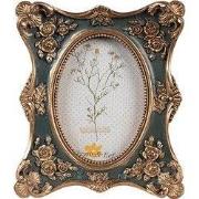 Clayre & Eef Fotolijst 6x9 cm Goudkleurig Groen Polyresin