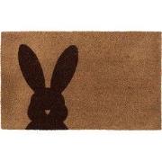 Clayre & Eef Deurmat 75x45 cm Bruin Kokos Konijn