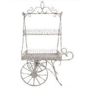 Clayre & Eef Planthouder 131x79x220 cm Wit Bruin Metaal