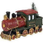 Clayre & Eef Decoratie Trein 11x5x7 cm Rood Groen Polyresin