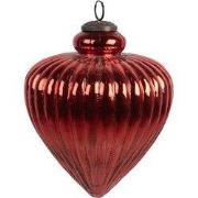 Clayre & Eef Kerstbal Ø 17x20 cm Rood Glas