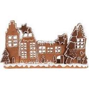 Clayre & Eef Waxinelichthouder Gingerbread house 27x9x15 cm Bruin Poly...