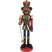 Clayre & Eef Kerstdecoratie Notenkraker 10x9x31 cm Rood Groen Polyresi...