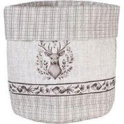 Clayre & Eef Broodmand Ø 15x16 cm Beige Katoen Hert
