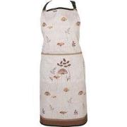 Clayre & Eef Keukenschort 70x85 cm Beige Katoen Paddenstoelen