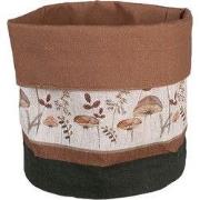 Clayre & Eef Broodmand Ø 15x16 cm Beige Katoen Paddenstoelen