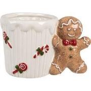 Clayre & Eef Mok Gingerbread man 350 ml Wit Bruin Keramiek