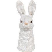 Clayre & Eef Vaas Konijn 13x14x33 cm Wit Keramiek
