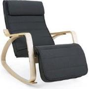 Schommelstoel met armleuningen en verstelbare voetensteun - L55 x H91 ...