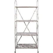 Clayre & Eef Wandrek 76x47x177 cm Wit Bruin Metaal