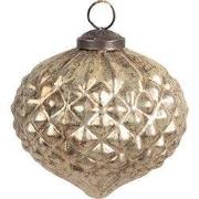 Clayre & Eef Kerstbal Ø 10x10 cm Goudkleurig Glas